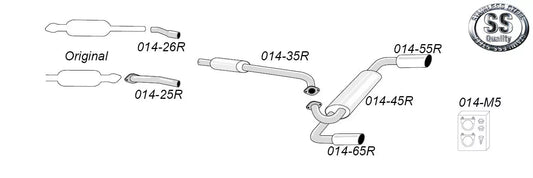 Sportavgassystem från Simons till Mazda MX-5 (NB) 1.8