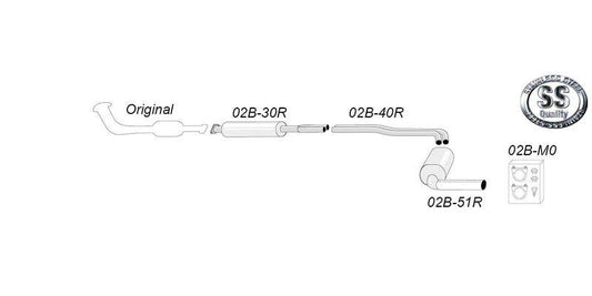 Simons Sportsystem till Volvo V70 01-04 2,0T/ 2,4T/ 2,5T/ T5/2,4D/ D5
