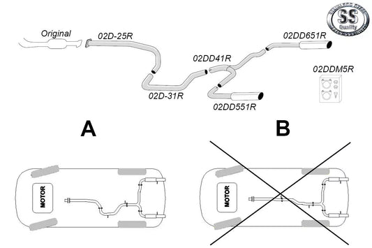 Sportavgas halvsats - Volvo V70 2WD Diesel