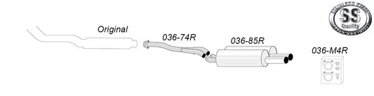 BMW E36 320/323 Sportsystem 2*80 / 036-H4R