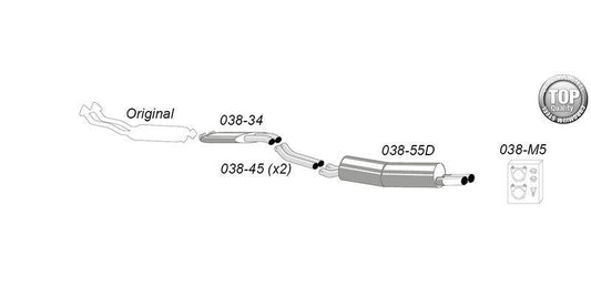 BMW E34 520 Sportsystem 2*70 / 038-H4D