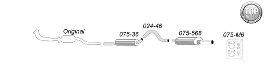 Sportsystem 2,5" Volvo 740/940 cat (1x80)