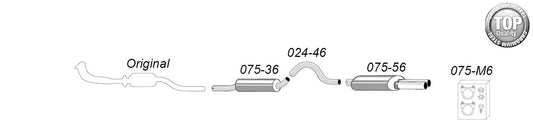 Sportsystem 2,5" Volvo 740/940 cat (2x70)