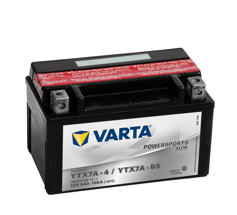 Varta Powersports AGM MC-Batteri 12V 6 ah