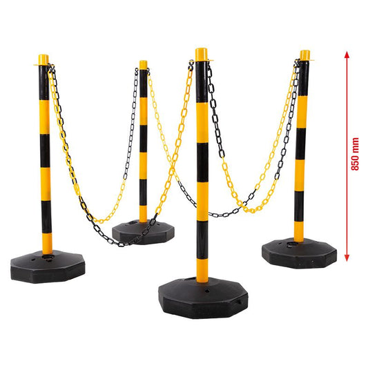 KS TOOLS Avspärrningsstolpe- sats med kedja