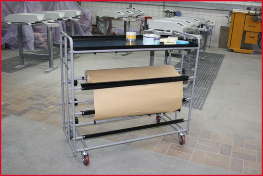 KS TOOLS Lackeringsstativ, Pappersvagn med 3 nivåer, Lackeringsbänk