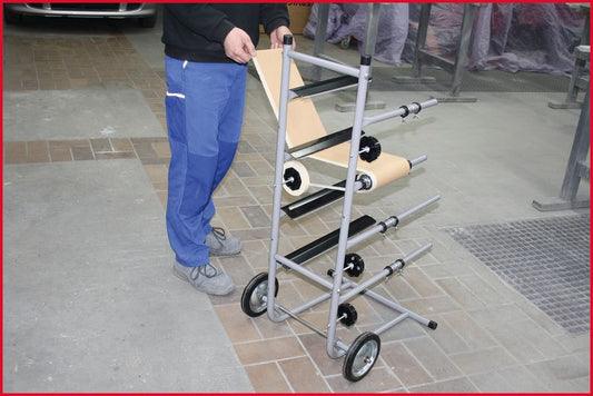 KS TOOLS Lackeringsställ, Pappersvagn med 4 nivåer