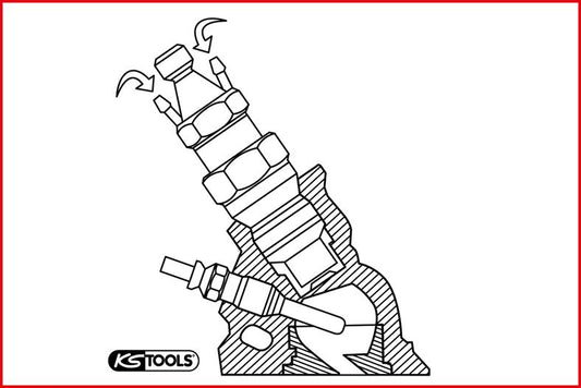 KS TOOLS 1/2" Insprutningsmunstycken-jackmutter, SW27 mm