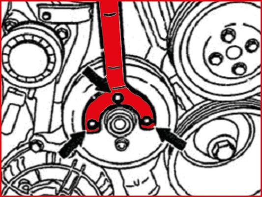 KS TOOLS Viscofläktnyckel för Mercedes