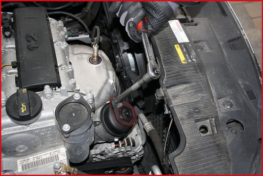 KS TOOLS 3/8“ Oljeservicenyckelsats för filterkapslingslock, extra platt,