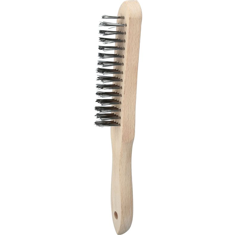 KS TOOLS 4-radig handstålborste, rostfritt stål, 290mm