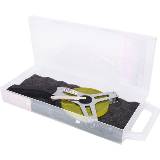 KS TOOLS okapslat måttband, med gult stålband, 50m