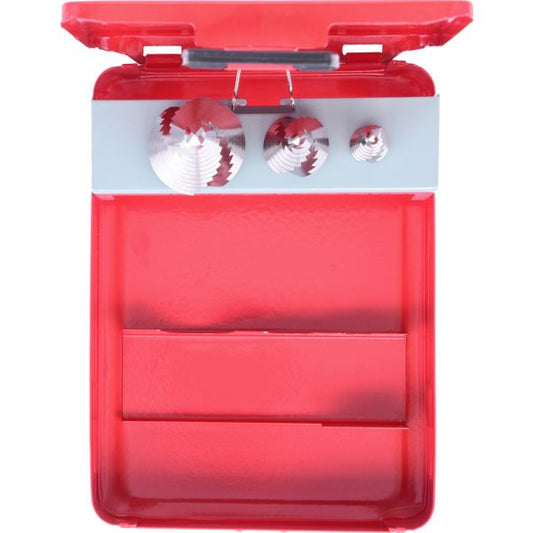 KS TOOLS HSS-stegborrsats, låda i stålplåt 3-delar