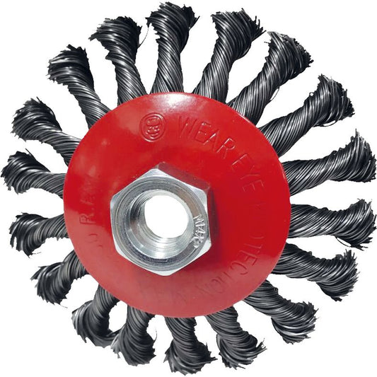 KS TOOLS Rostfri oval ståltrådsrundborste 0,5mm, Ø 100mm