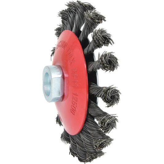 KS TOOLS kilformad ståltrådsrundborste 0,5mm, Ø 115mm