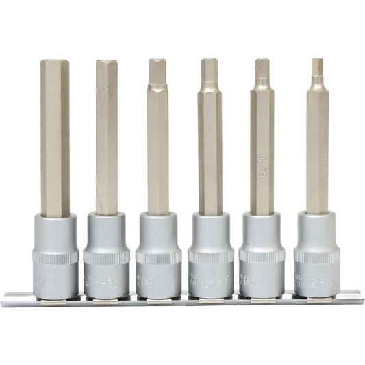 KS TOOLS hylssats-1/2" bit hylssats insex lång 6-delars