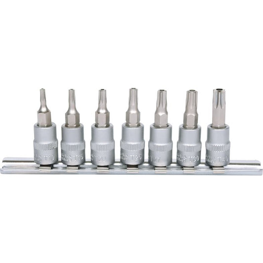 KS TOOLS 1/4" Bitshylssats 7-delars TB10-TB40 med stjärnhål. KS911.1460