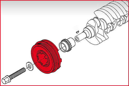 KS TOOLS BMW vibrationsdämpare-hållnyckel-sats, 5-delars