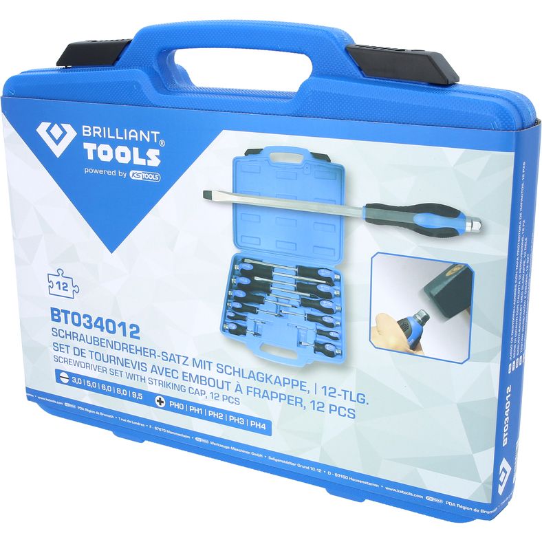 Brilliant Tools Mejselsats BT034012 – Komplett Sats med Skruvdragare