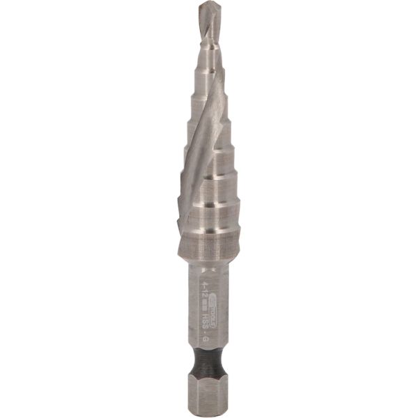 KS TOOLS 1/4" HSS nivåborr-bit,Ø 4-12mm, 9 nivåer