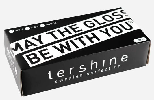 Tershine Nitrilhandskar, svarta 100-pack, medium 7-8