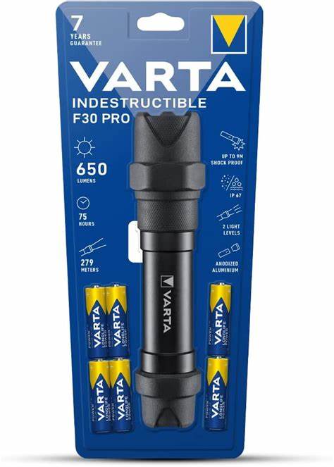 VARTA Aluminium Light F30 Pro LED – Kraftfull och Robust LED-ficklampa med Precision Focus