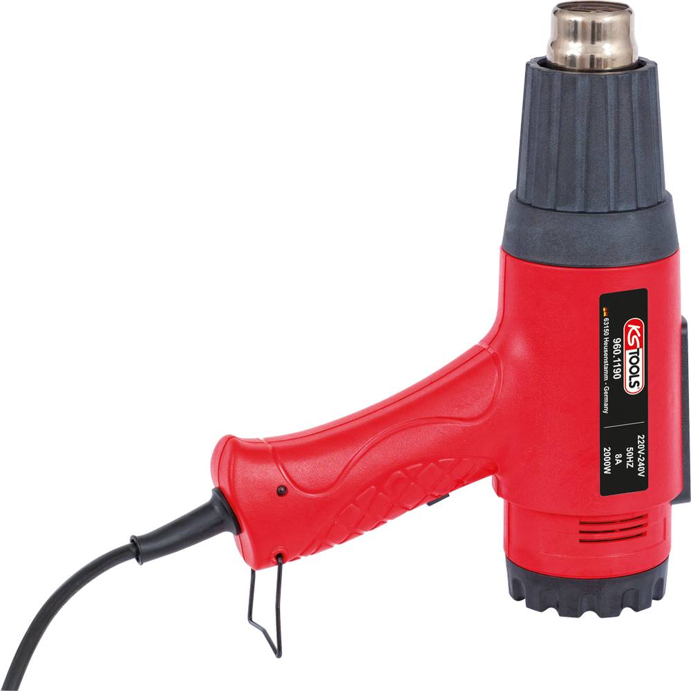 KS Tools Varmluftspistol 2000W – Komplett sats med 4 munstycken