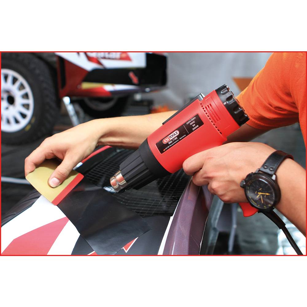 KS Tools Varmluftspistol 2000W – Komplett sats med 4 munstycken