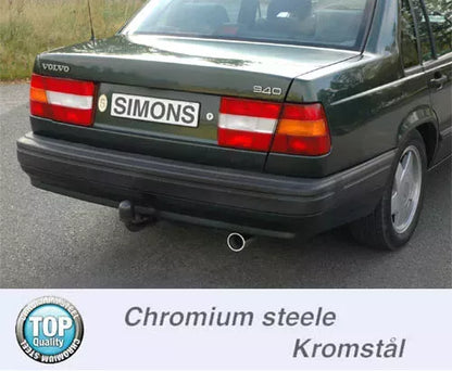 SPORTAVGASSYSTEM- Rostfritt- 2,5" VOLVO 740/760/940 Turbo - Ändrör 1x80mm
