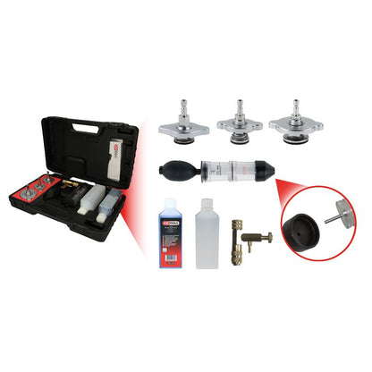 KS TOOLS CO2-cylinderhuvud-läcktest-sats, 8-delars