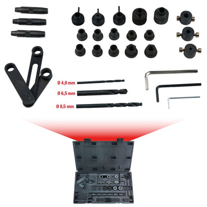 KS TOOLS Cylinderhuvud-borrtolkar-sats, 28-delars