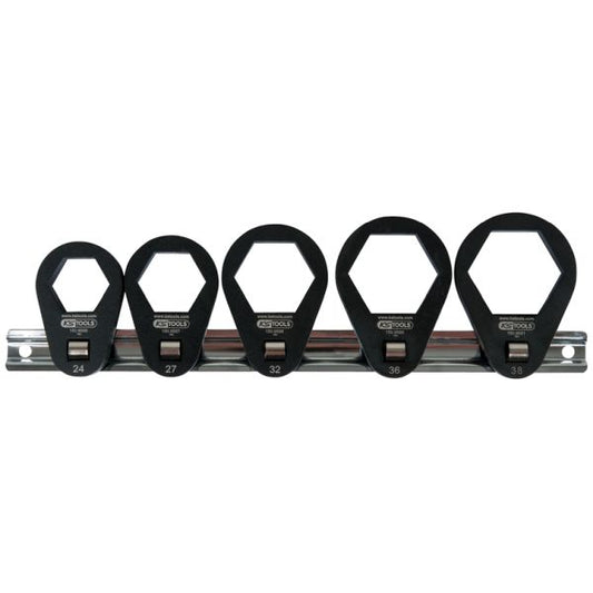 KS TOOLS 3/8“ Oljeservicenyckelsats för filterkapslingslock, extra platt,