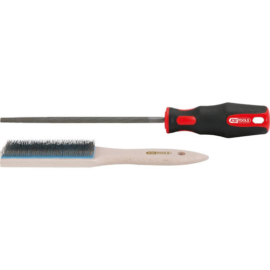 KS TOOLS Rundfil med filborste