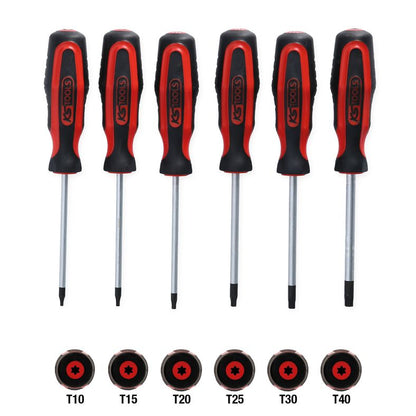 KS Tools ERGOTORQUEplus Skruvmejselsats – 6 delar