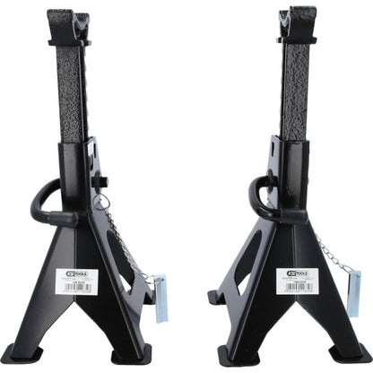 KS Tools Stödbock 3 ton - Justerbar pallbock i stål med snabbjustering (295-425 mm)