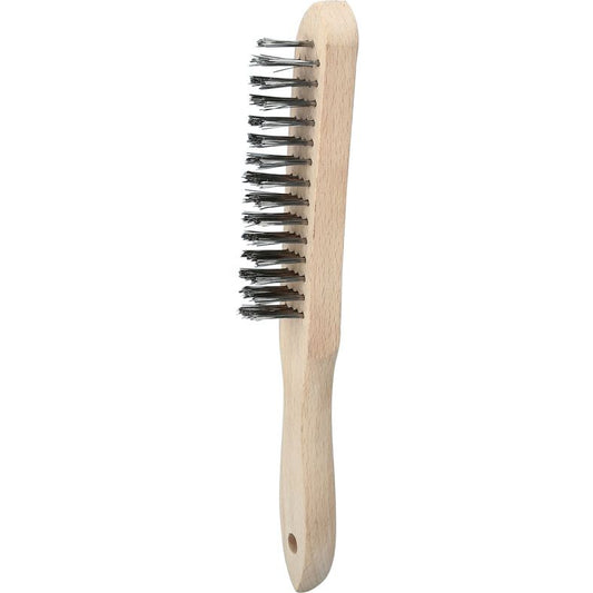 KS TOOLS 4-radig handstålborste, rostfritt stål, 290mm