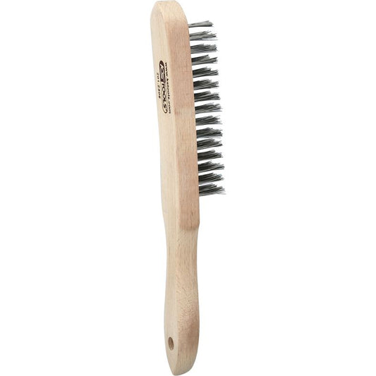 KS TOOLS 4-radig handstålborste, rostfritt stål, 290mm