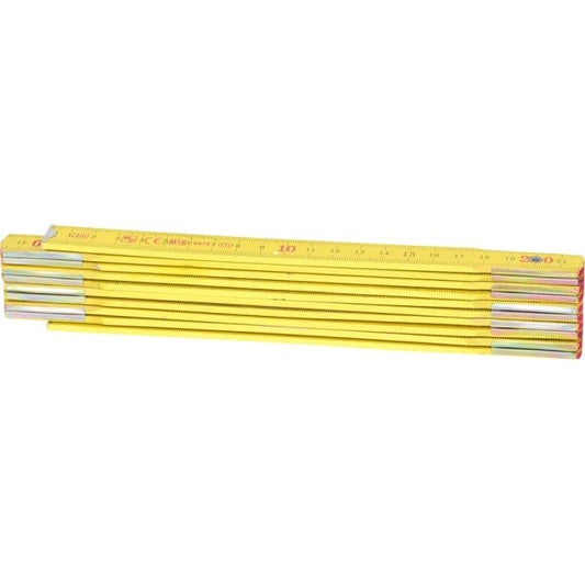 KS TOOLS tumstock i trä, gul, 2m