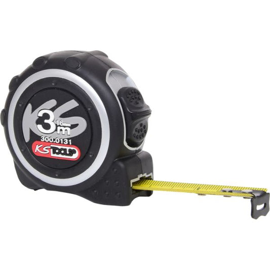 KS TOOLS Måttband med spärr, svart-grått, 3m