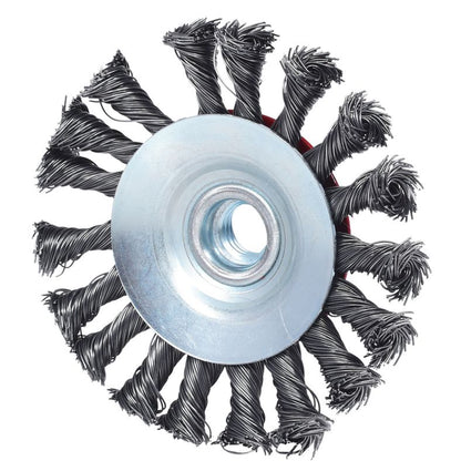 KS TOOLS Rostfri oval ståltrådsrundborste 0,5mm, Ø 100mm
