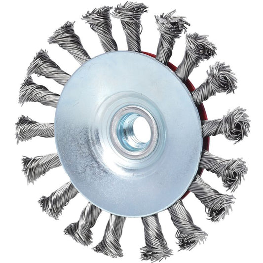 KS TOOLS Rostfri oval ståltrådsrundborste 0,5mm, Ø 115mm