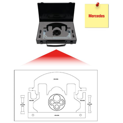 KS TOOLS Mercedes - motorinställning-verktyg-sats, 8-delars