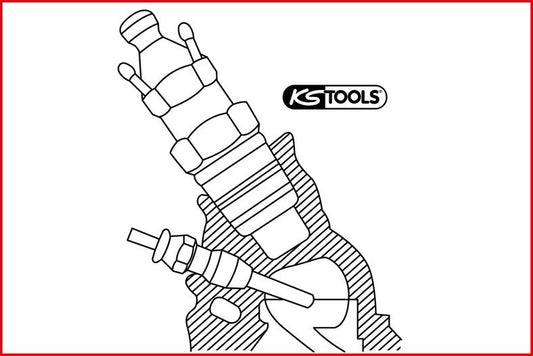 Glödstifts-dubbelring-spärrnyckel 8 x 12 mm KS Tools KS503.0812