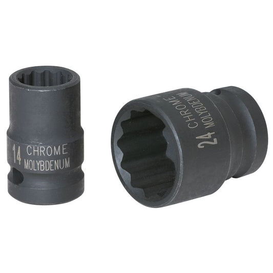 KS TOOLS 1/2” 12-kant-krafthylsa, kort 9 mm