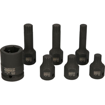 KS TOOLS XZN Kraftbitshylssats 1/2