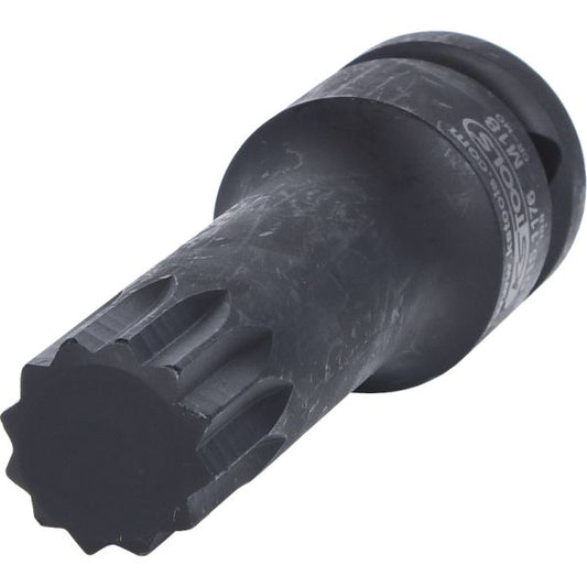 KS TOOLS XZN Kraftbitshylsa M18 1/2" Utförande Lång