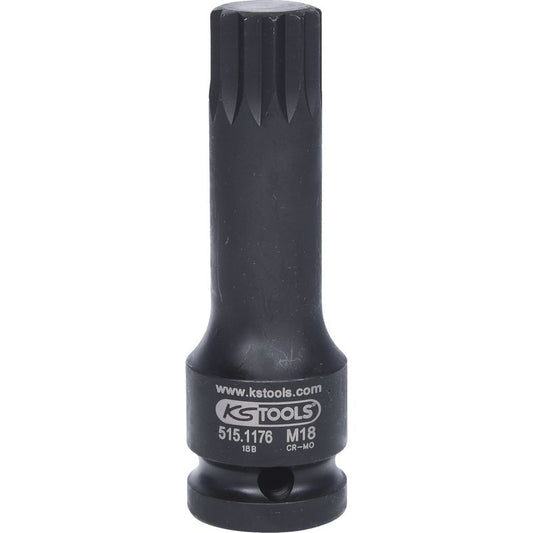 KS TOOLS 1/2” Kraft Bithylsa XZN, lång, M18