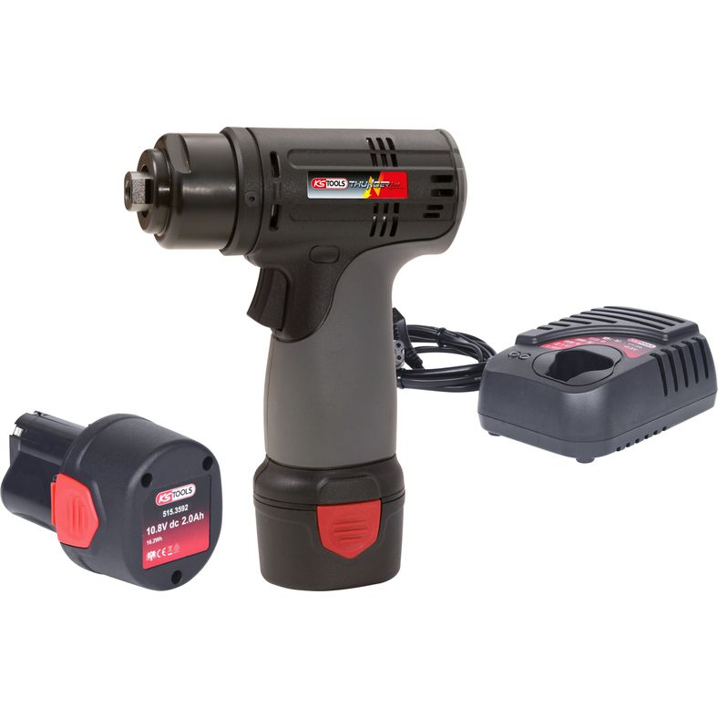 KS TOOLS Batteridriven slipmaskin 3.200 varv/min 10,8V, med 2 batterier o