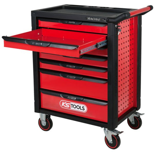 KS Tools RACINGline Verkstadsvagn Svart/Röd – 515 Verktyg, 7 Lådor