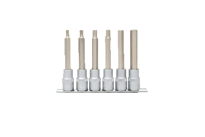KS TOOLS hylssats-1/2" bit hylssats insex lång 6-delars